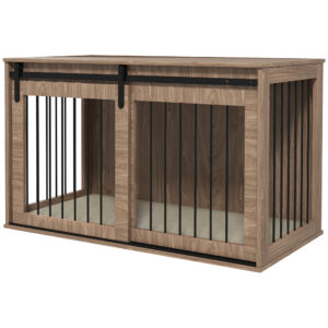 PawHut Dog Crate Furniture with Removable Cushion for XL Dogs, 118 x 60 x 73 cm,