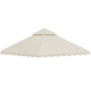 Outsunny 3 x 3 m Gazebo Canopy Replacement Covers, 2Tier Gazebo Roof Replacement TOP ONLY,