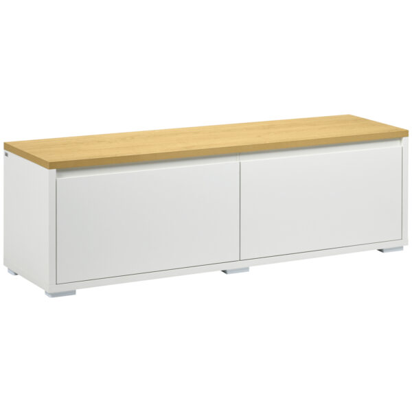 HOMCOM Modern TV Stand, 140cm Modern TV Unit with 2 Cupboards for TVs up to 65 Inches, Wood Entertainment Unit for Living Room,