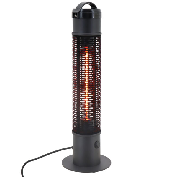Outsunny Table Top Patio Heater, 1.2kW Infra Outdoor Electric Heater with IP54 Rated Weather Resistance, Tip Over Safety Switch ??20 x 65 cm