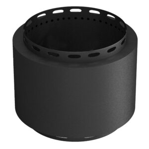 Outsunny Smokeless Fire Pit, 48.5cm Portable Wood Burning Firepit with Poker for Garden Camping Bonfire Party, Metal,