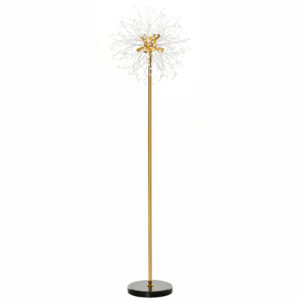 HOMCOM Modern Floor Lamp, Tall Standing Lamp with Dandelionlike Lampshade for Living Room
