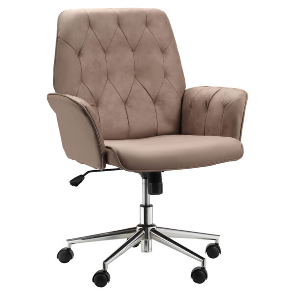 Vinsetto Micro Fibre Office Chair Mid Back Computer Desk Chair with Adjustable Seat, Arm,