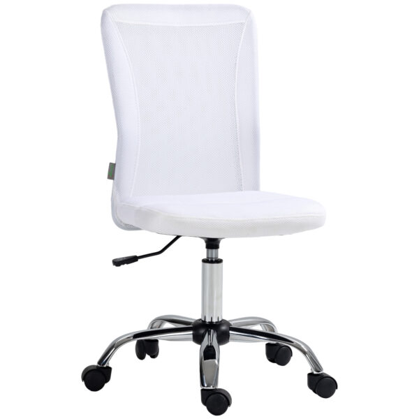 Vinsetto Computer Desk Chair, Mesh Office Chair with Adjustable Height and Swivel Wheels, Armless Study Chair,