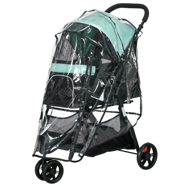 PawHut Foldable Pet Stroller with Rain Cover for XS and SSized Dogs