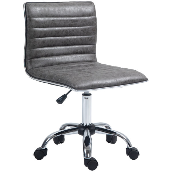 Vinsetto Adjustable Swivel Office Chair with Armless MidBack in Microfibre Cloth and Chrome Base