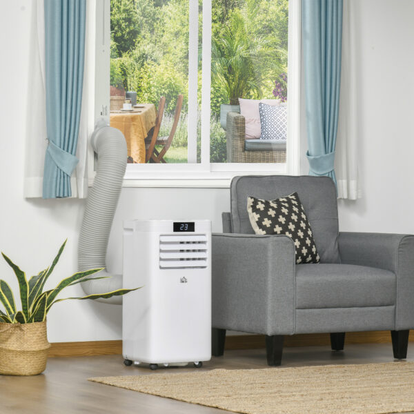 HOMCOM 7000 BTU Air Conditioner Portable AC Unit for Cooling Dehumidifying Ventilating with Remote Controller, LED Display, Timer, for Bedroom,