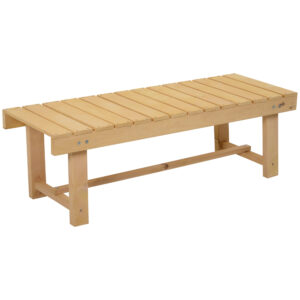 Outsunny 2seater Outdoor Indoor Garden Wooden Bench Patio Loveseat Fir 110L x 38W cm 3pc