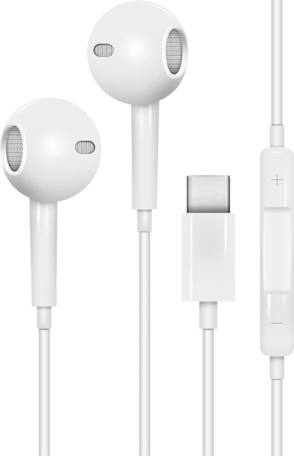 Electrovision Stereo Earphone With USB-C Plug Volume Control and Microphone