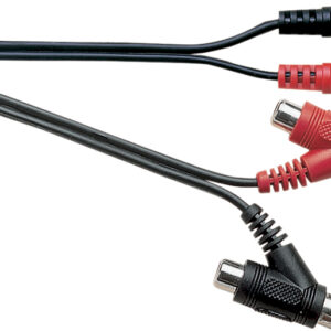 Standard 2x Phono Plugs to 2x Stackable Phono Plugs Screened Lead 1.8m