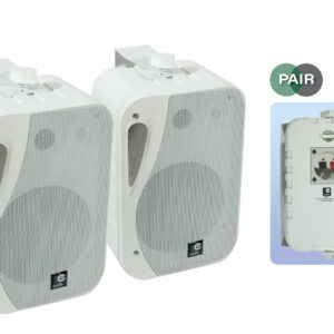e-audio 5.25 Inch 3-Way Background Music Speakers With Brackets 160W 4 Ohm
