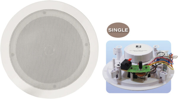 Eagle 100V Line 20w/ 8 Ohm 50w Fast Fit 6.5 Inch Ceiling Speaker With Built-in Tweeter 50w