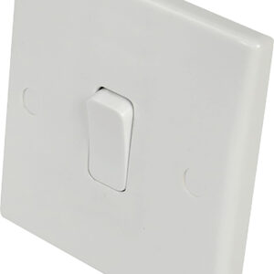 2 Way Single Gang Light Switch Curved Edge 10A