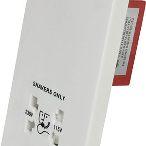 230 / 115V Shaver Socket Curved Edge