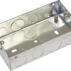 Eagle Two Gang Zinc Plated Metal Back Box