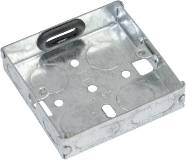 Eagle Single Gang Zinc Plated Metal Back Box
