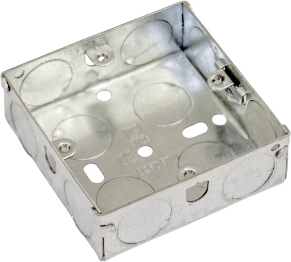 Eagle Single Gang Zinc Plated Metal Back Box