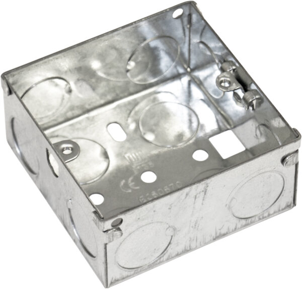 Eagle Single Gang Zinc Plated Metal Back Box