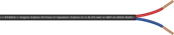 Eagle 100m Hiflex-2  Oxygen Free Copper Cored Black Speaker Cable