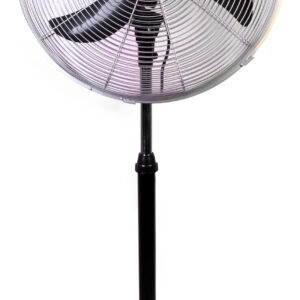 Prem-I-Air 18(49 cm) Black/Silver Oscillating Pedestal HV Fan with 3 Speed Settings and Extra Weighted Base for Stability