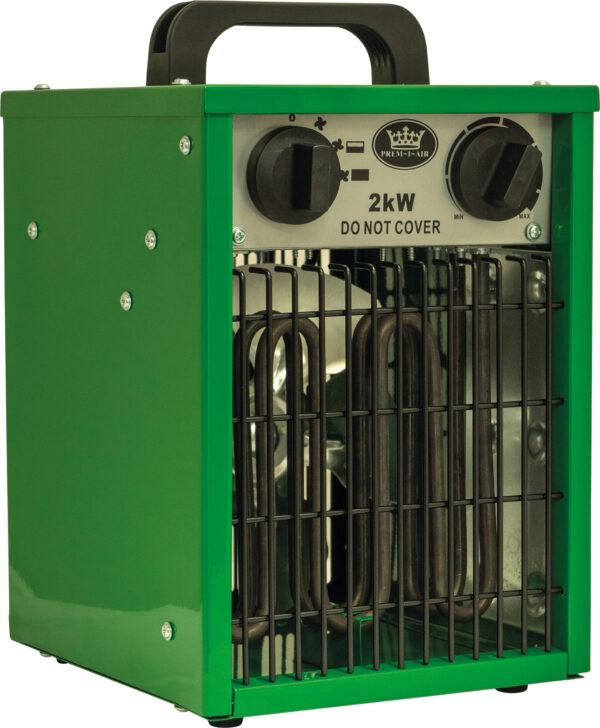 Prem-I-Air 2kW Metal Fan Space Heater With Tip Over Switch