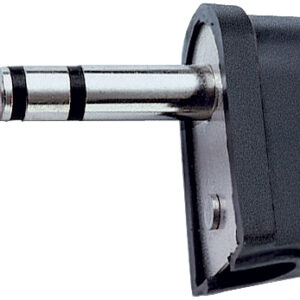 6.35 mm Right Angled Stereo Plastic Plug with Solder Terminals