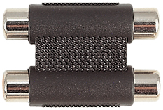 2x Phono Sockets to 2x Phono Sockets Adaptor