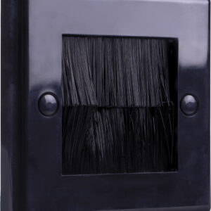 Single Gang Brush Wall Plate - Designed to Hide Cable Entry Points in the Wall