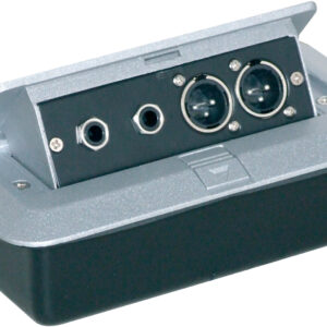 Pop-up AV Combination Plate with Jack Sockets & 3 Pin XLR Chassis Plugs