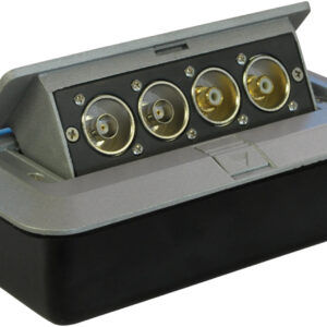 Pop-Up AV Plate With BNC Connectors & Phono Sockets