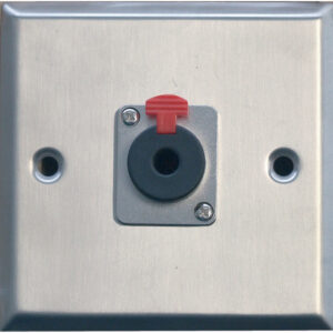 Metal AV Wall Plate with 1 x 6.35 mm Jack Socket