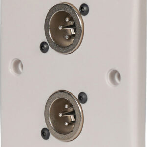 Wall Plate with 2 x Neutrik 3 Pin Male XLR Socket (NC3MDL1)