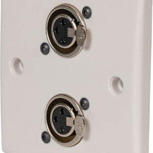 Wall Plate with 2 x 3 Neutrik Pin Female XLR Socket (NC3FDL1)