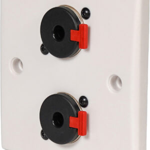 Wall Plate With 2 x Neutrik Locking Jack Sockets (NJ3FP6C)