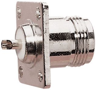 N Type Chassis Mounting Female Socket with 4 Screw Fitting