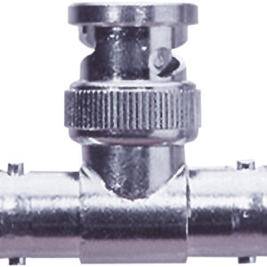 BNC T Connector with Gold Plated Pin Contact (Female/Male/Female) 50 Ohm