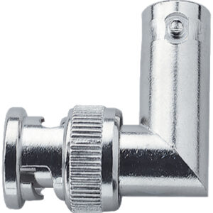 BNC Right Angled Coupler with Gold Plated Pin Contact (Female/Male) 50 Ohm