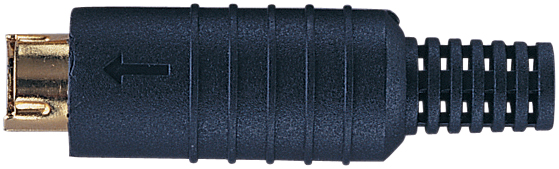 4 Pin Gold Plated Super VHS Connector with Cable Protector and Solder Terminals