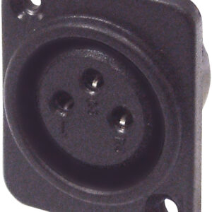 3 Pin XLR Chassis Female with Solder Terminals