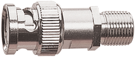 BNC Plug to F Type Socket Radio Frequency Adaptor