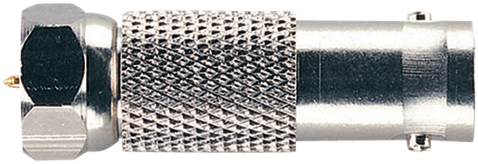 F Type Plug to BNC Socket with Gold Plated Contacts and PTFE Insulation