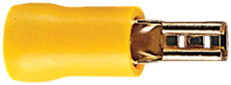 Eagle Yellow Gold Plated 3mm Receptacle Insulated Terminal For Cable Up To 6.64mm