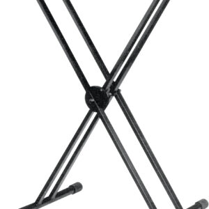 Height Adjustable fully Assembled Twin X Frame Keyboard Stand with Quick Release