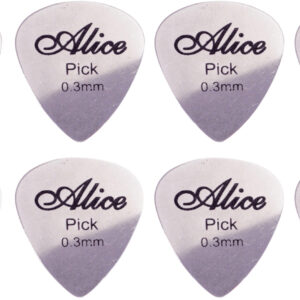 Set of 12 0.3 mm Stainless Steel Guitar Picks.