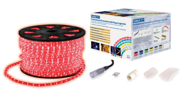 Eagle Static LED Rope Light Kit With Wiring Accessories Kit 45m
