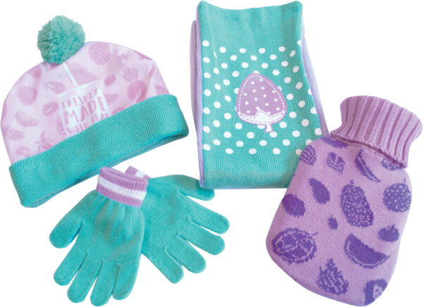 St Helens Home and Garden Childrens Hot Water Bottle, Hat, Scarf and Gloves Gift Set