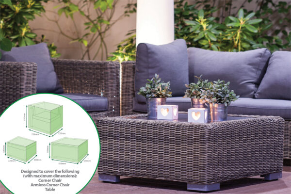 St Helens Home and Garden Water Resistant 3 piece Large Corner Seat Cover