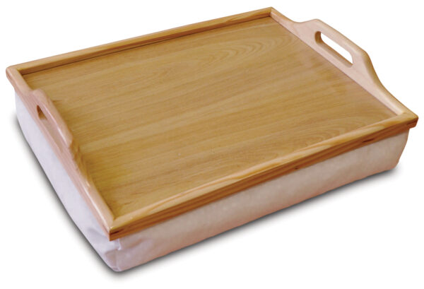 St Helens Home and Garden Wooden Lap Tray with Cushion