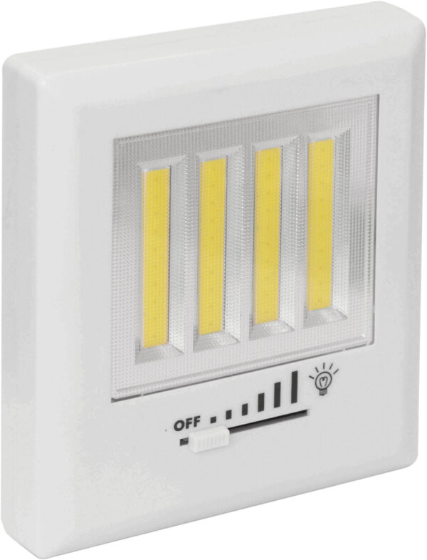 St Helens Home and Garden 4 COB LED Light Switch with Dimmer