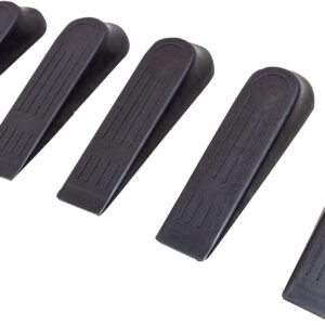 St Helens Home and Garden Black Plastic Door Stops Pack of 5